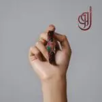 دستبند چرم طبیعی مدل روجا – سنگ جید (عقیق جید) اصل | ژوو - Image 3