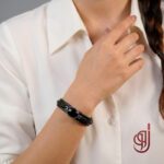 دستبند چرم طبیعی مدل سپر – سنگ اونیکس اصل | ژوو - Image 3